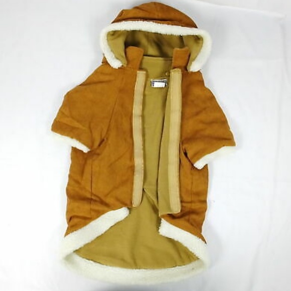 Polyester Hooded Sherpa Dog Coat Jacket-XL 24" - Picture 2 of 7